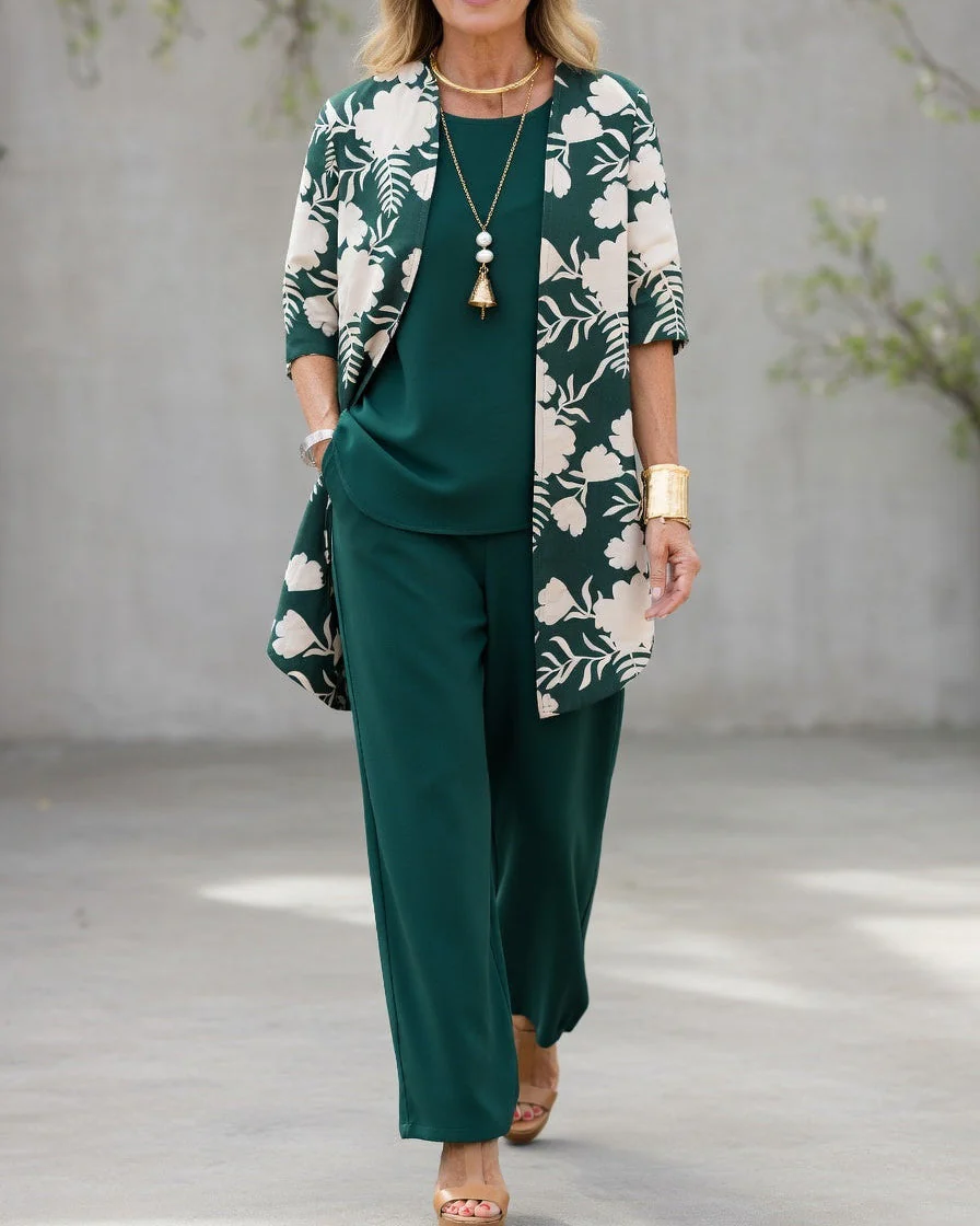 Schickes Drei-Teile-Frauen-Set mit elegant fließendem Design für täglichen Komfort - Image 3