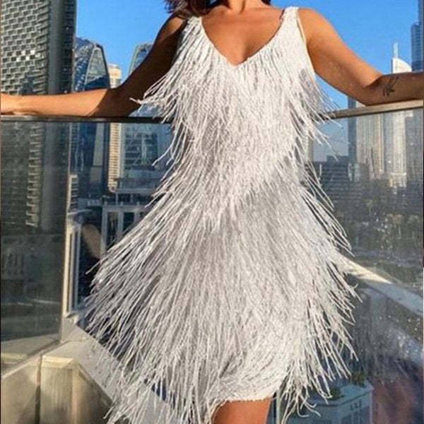 Schickes und verführerisches Fransen-Party-Kleid - Image 5