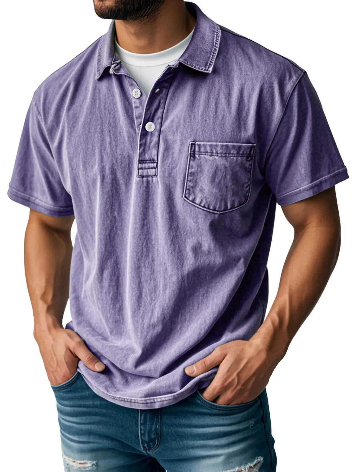 Sebastien™ - Herren Casual Vintage Polo-Shirt - Image 10
