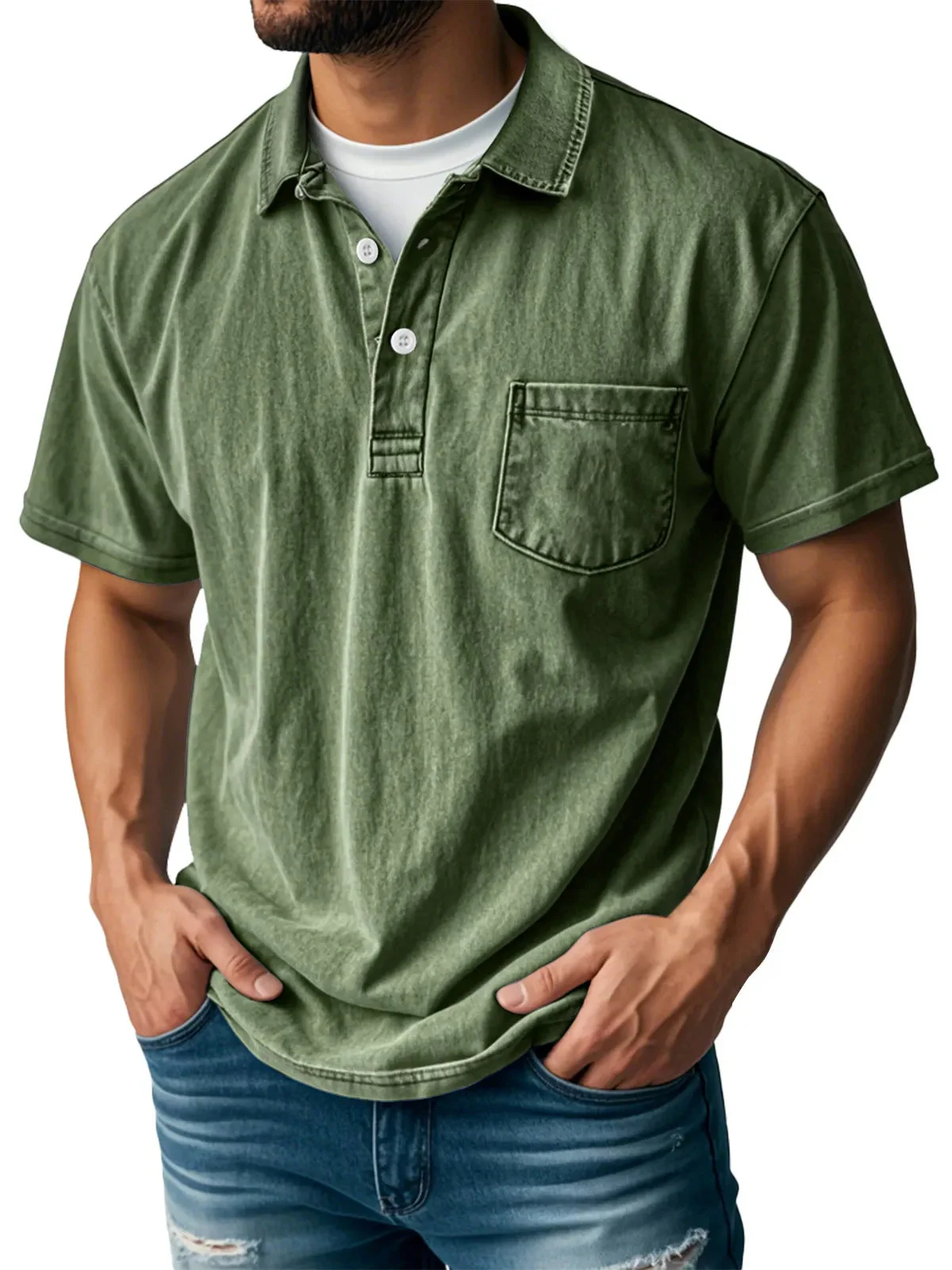 Sebastien™ - Herren Casual Vintage Polo-Shirt - Image 9
