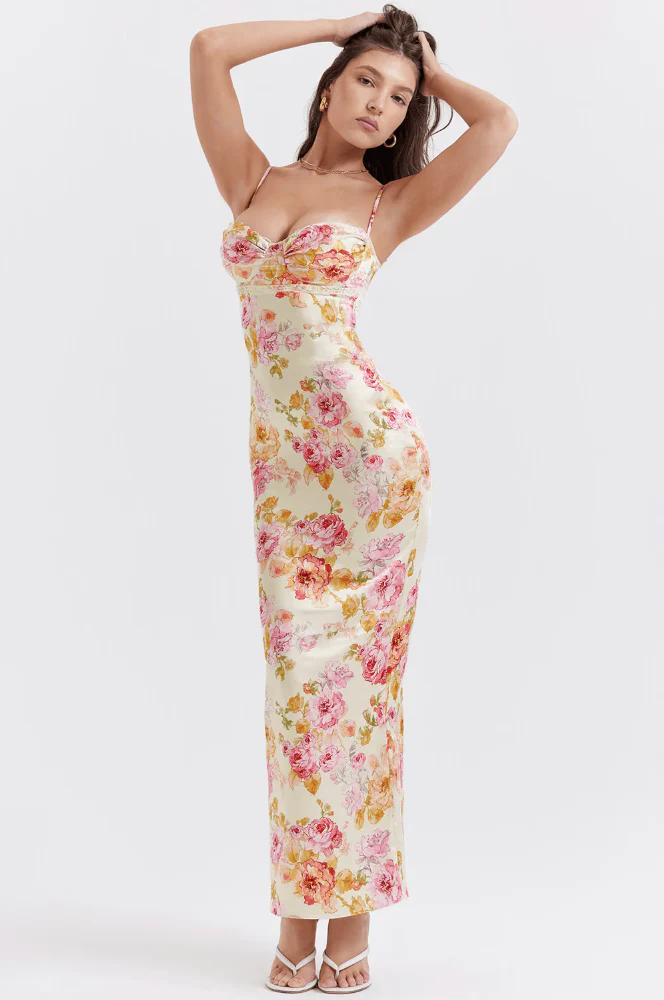Selene - Charmantes Blumenkleid mit Spaghettiträgern - Image 3