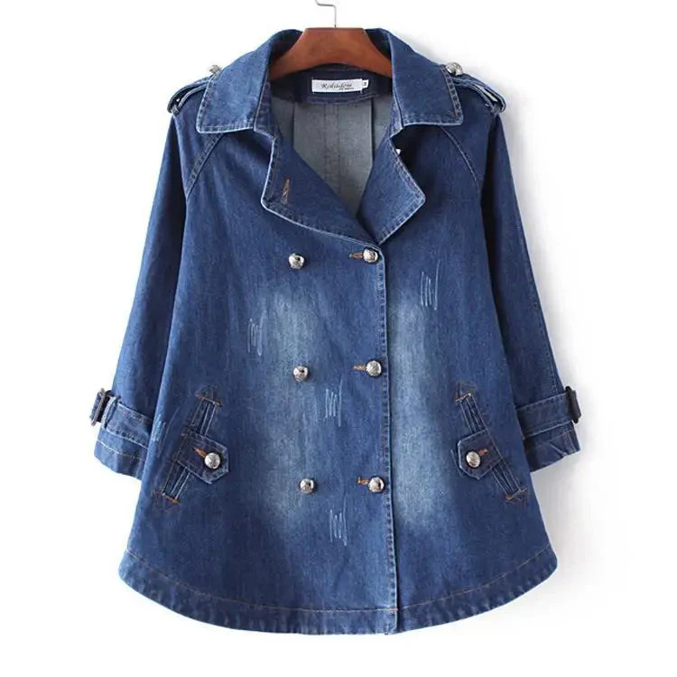 Sezina™ – Stylischer Denim-Cape-Mantel - Image 2