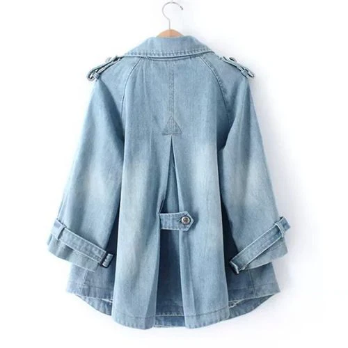 Sezina™ – Stylischer Denim-Cape-Mantel - Image 3