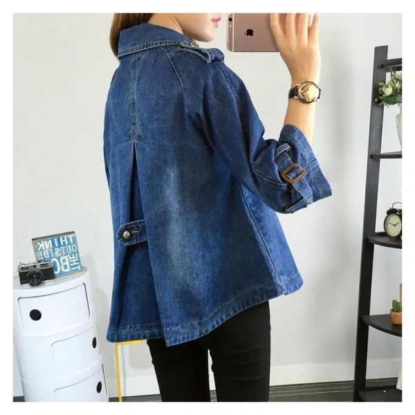 Sezina™ – Stylischer Denim-Cape-Mantel - Image 6