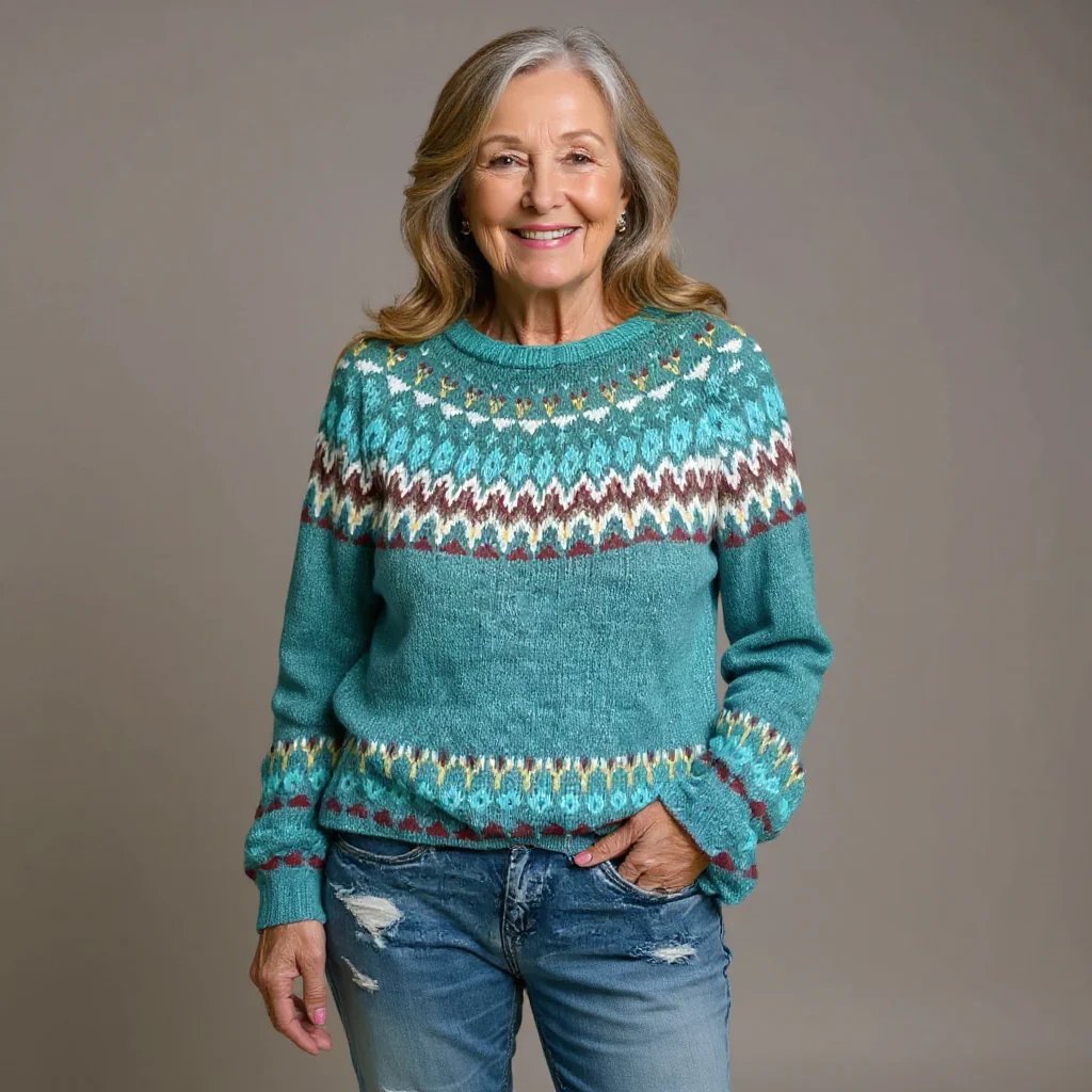 Sofia | Vintage Handgefertigter Isländischer Pullover