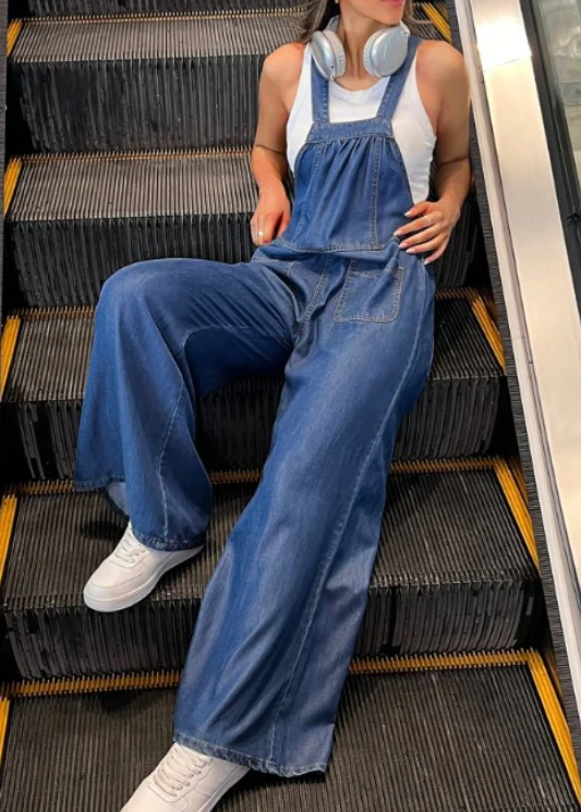 Solmira | Lässiger Denim-Jumpsuit mit Trägern