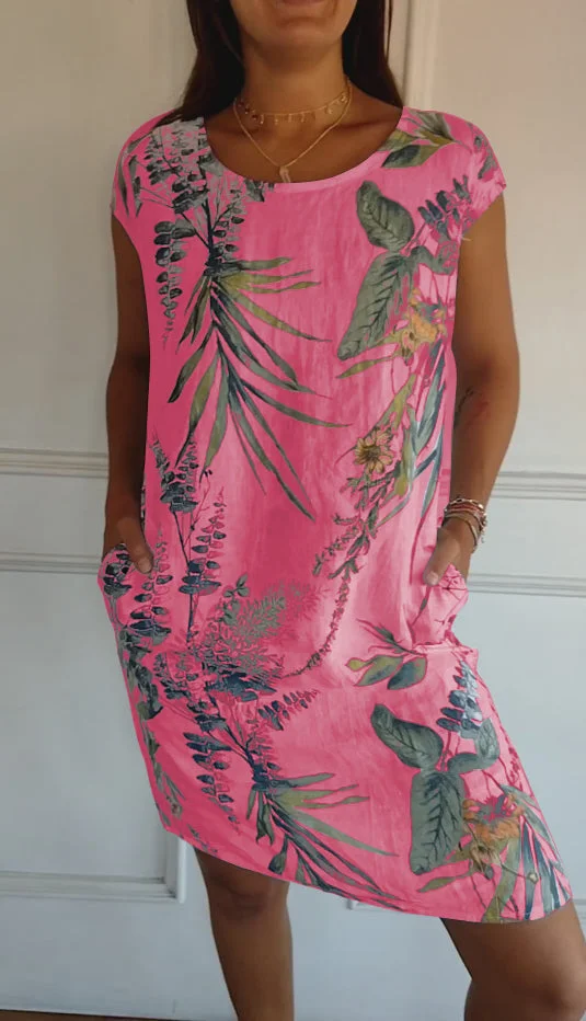 Sommerkleid für Frauen mit Taschen und lebhaftem Druck - Image 7