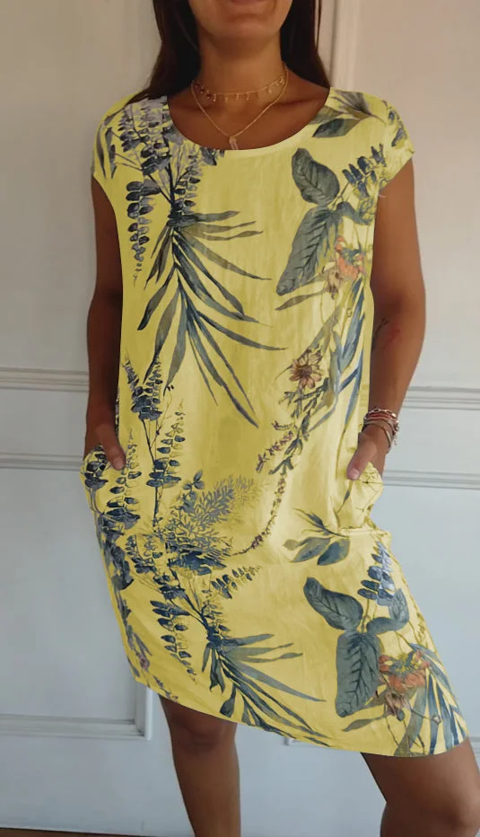 Sommerkleid für Frauen mit Taschen und lebhaftem Druck - Image 9