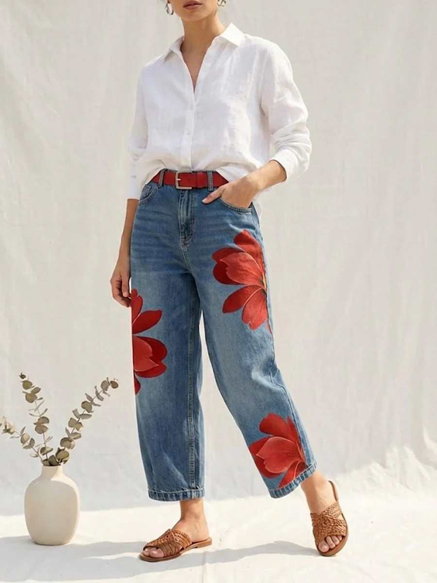 Sophia - Elegante Blumenhose