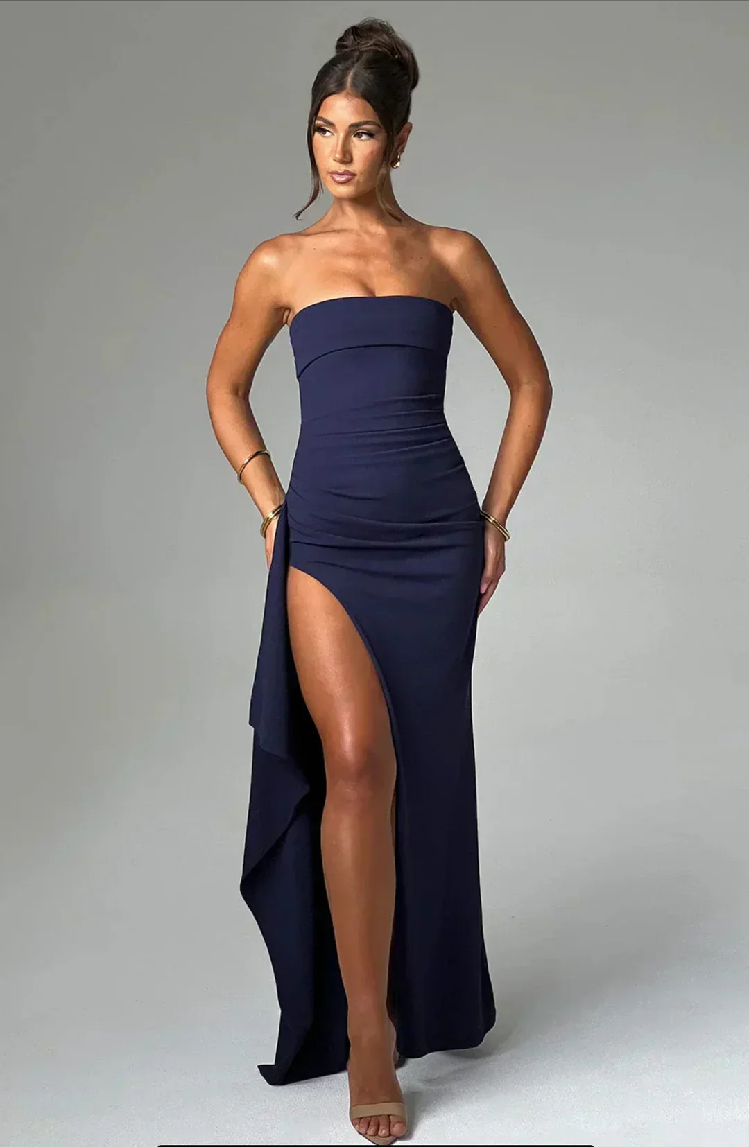 Stacy | Schulterfreies Maxikleid - Image 7