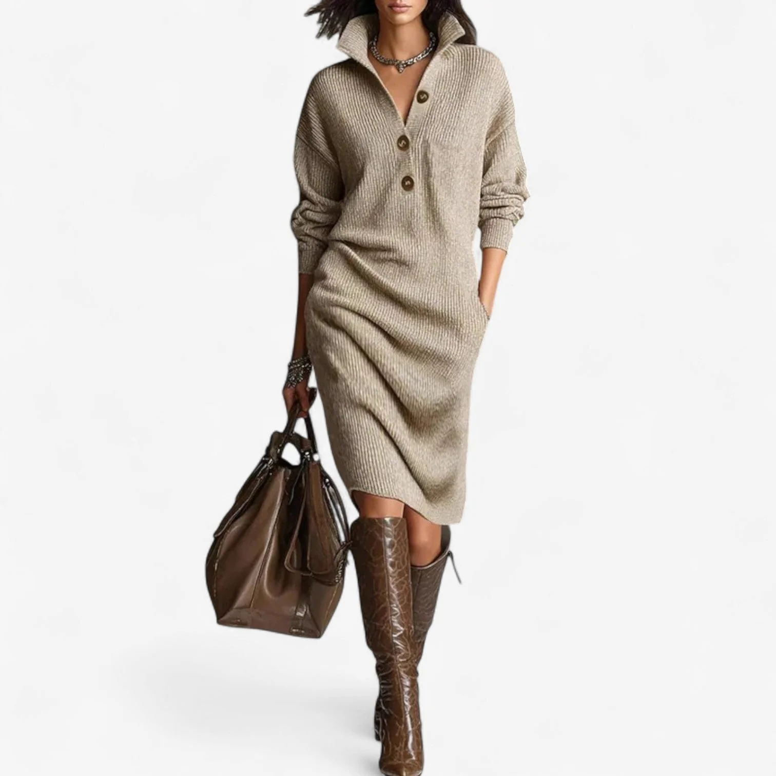 Suzy™ Lässiges Pulli-Kleid