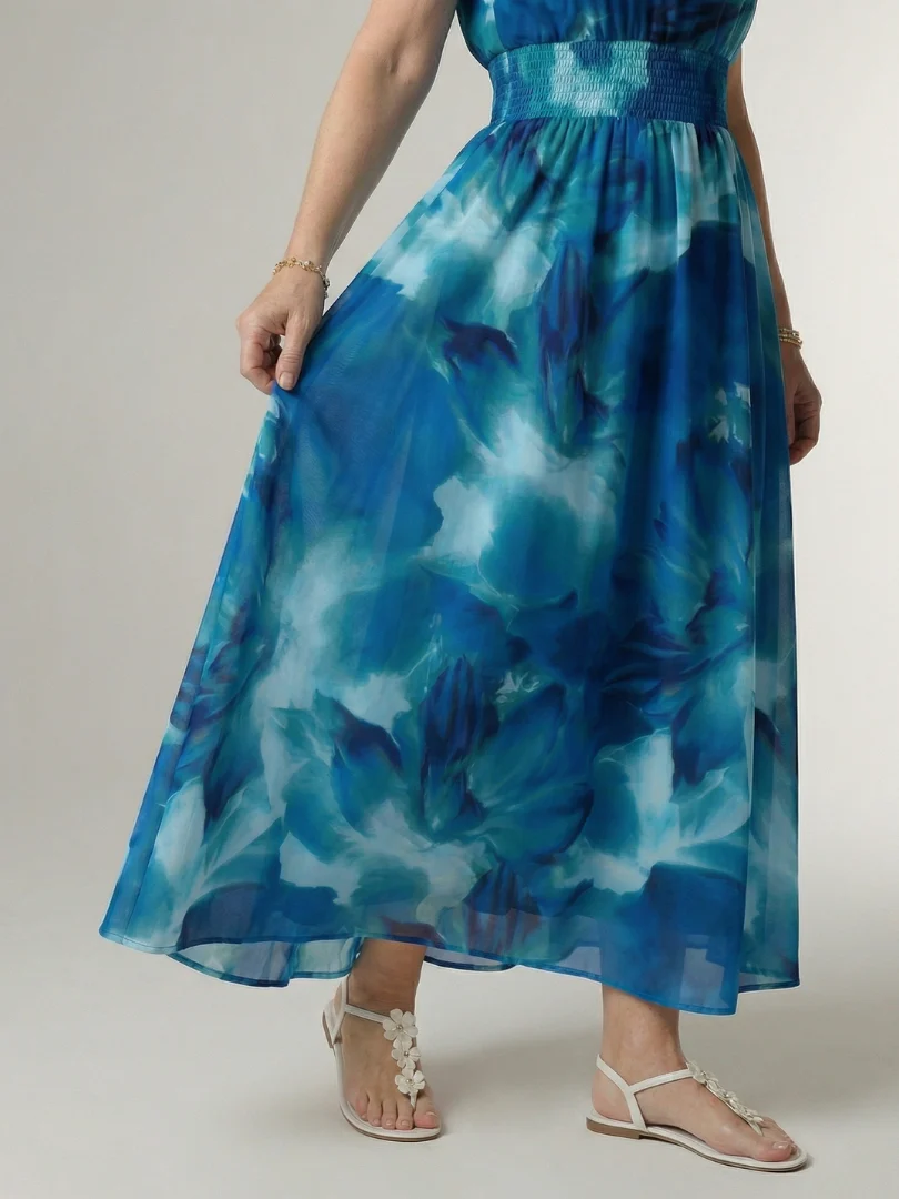 Sylin | Gathered Halter Midi Kleid - Image 7
