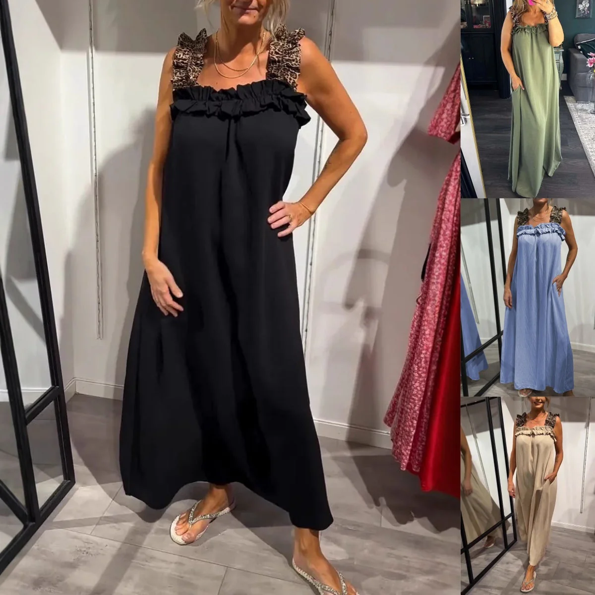 Tabea | Lässiges ärmelloses Kleid mit Taschen