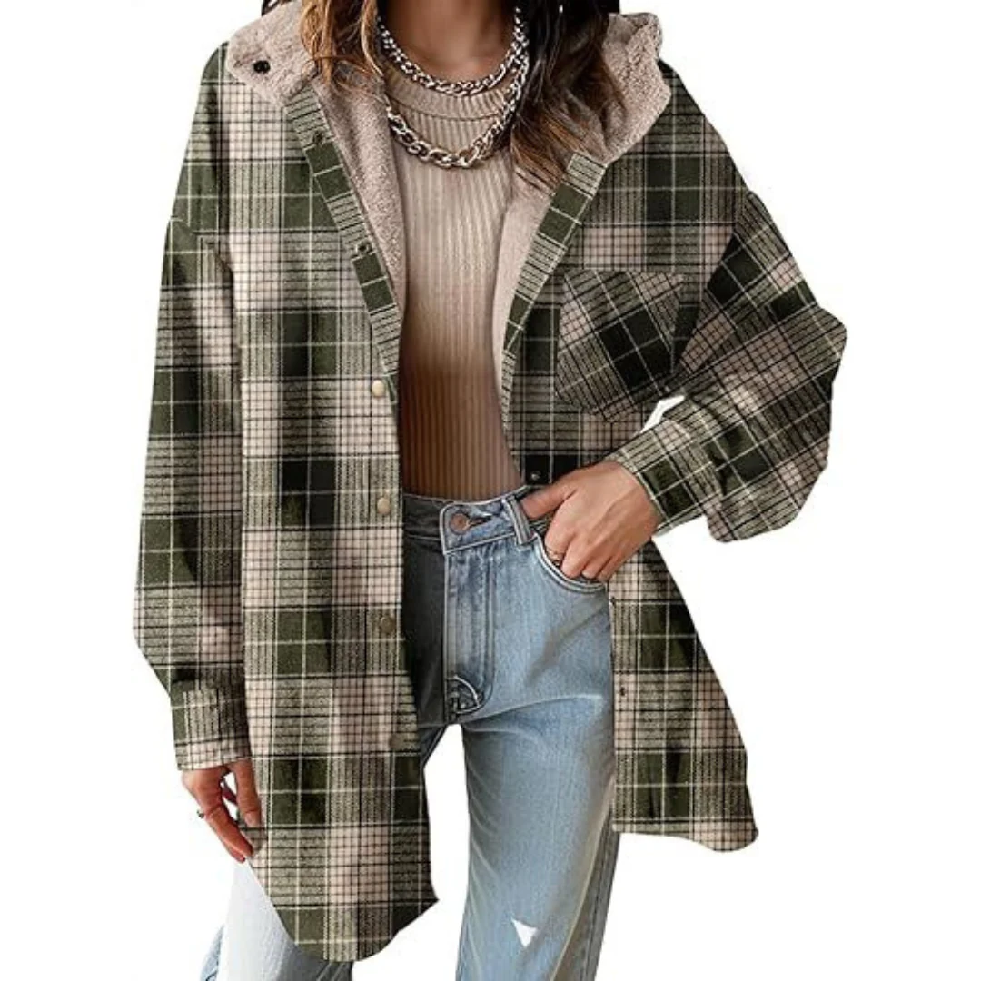 Tallulah™ - Entspannt geschnittene Kapuzenjacke im Karomuster - Image 10