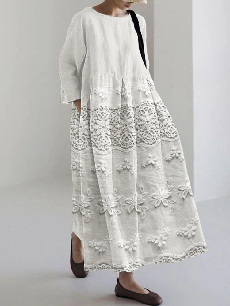 Thalina™ - Spitzenbedrucktes Kleid