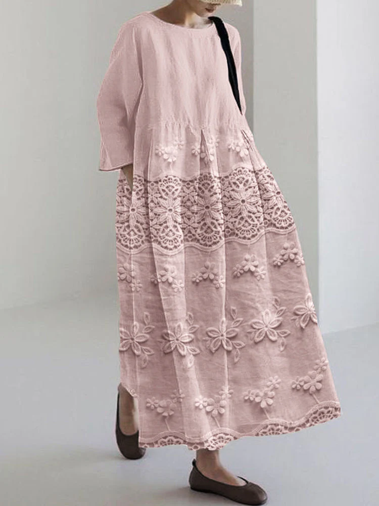 Thalina™ - Spitzenbedrucktes Kleid - Image 3