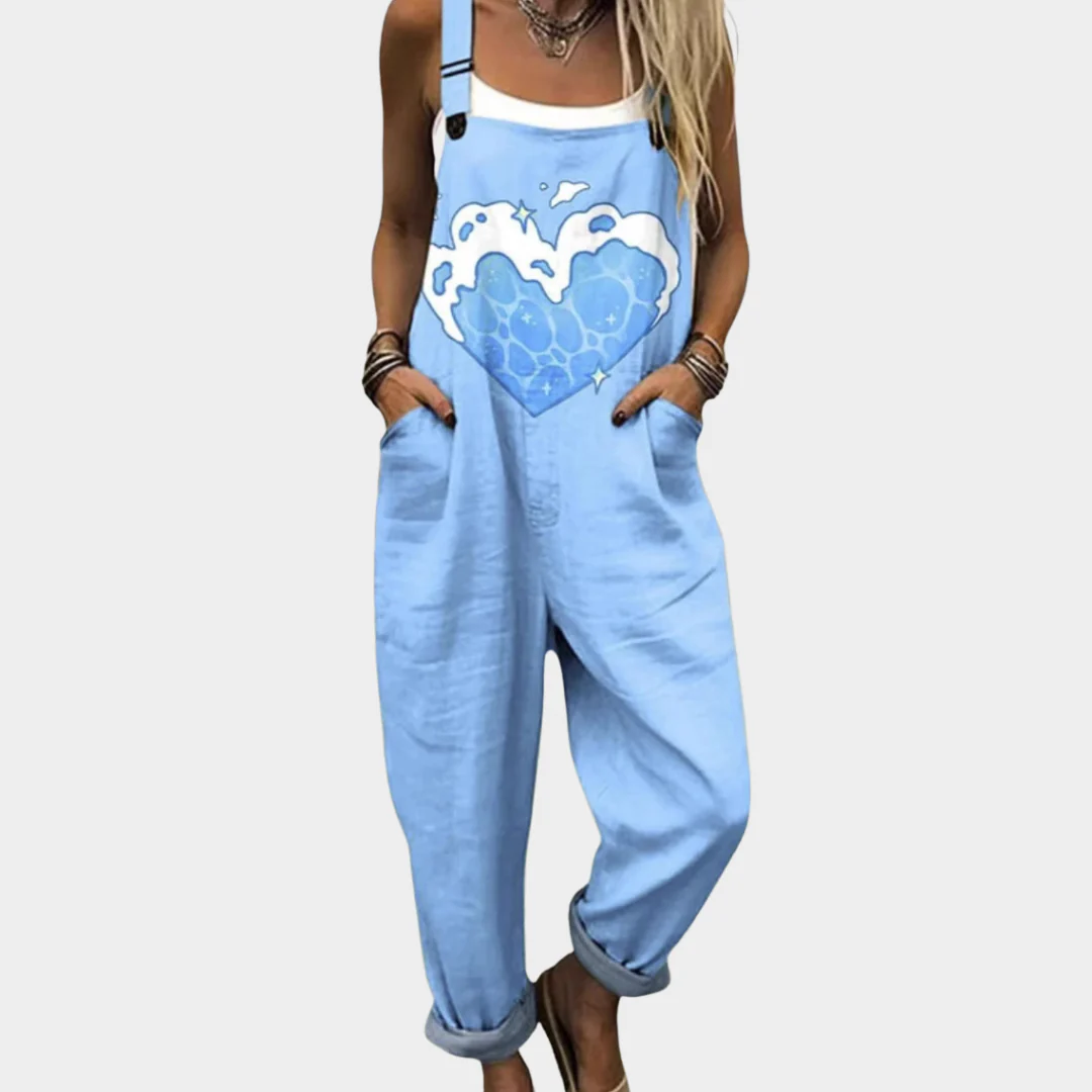 Bequeme Bedruckte Latzhose