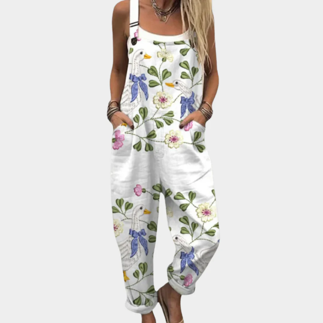 Bequeme Bedruckte Latzhose