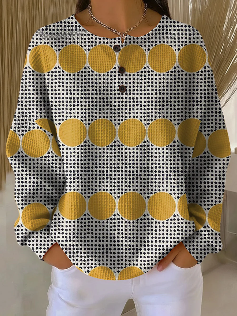 Thyra | Vintage Pullover mit geometrischem Muster