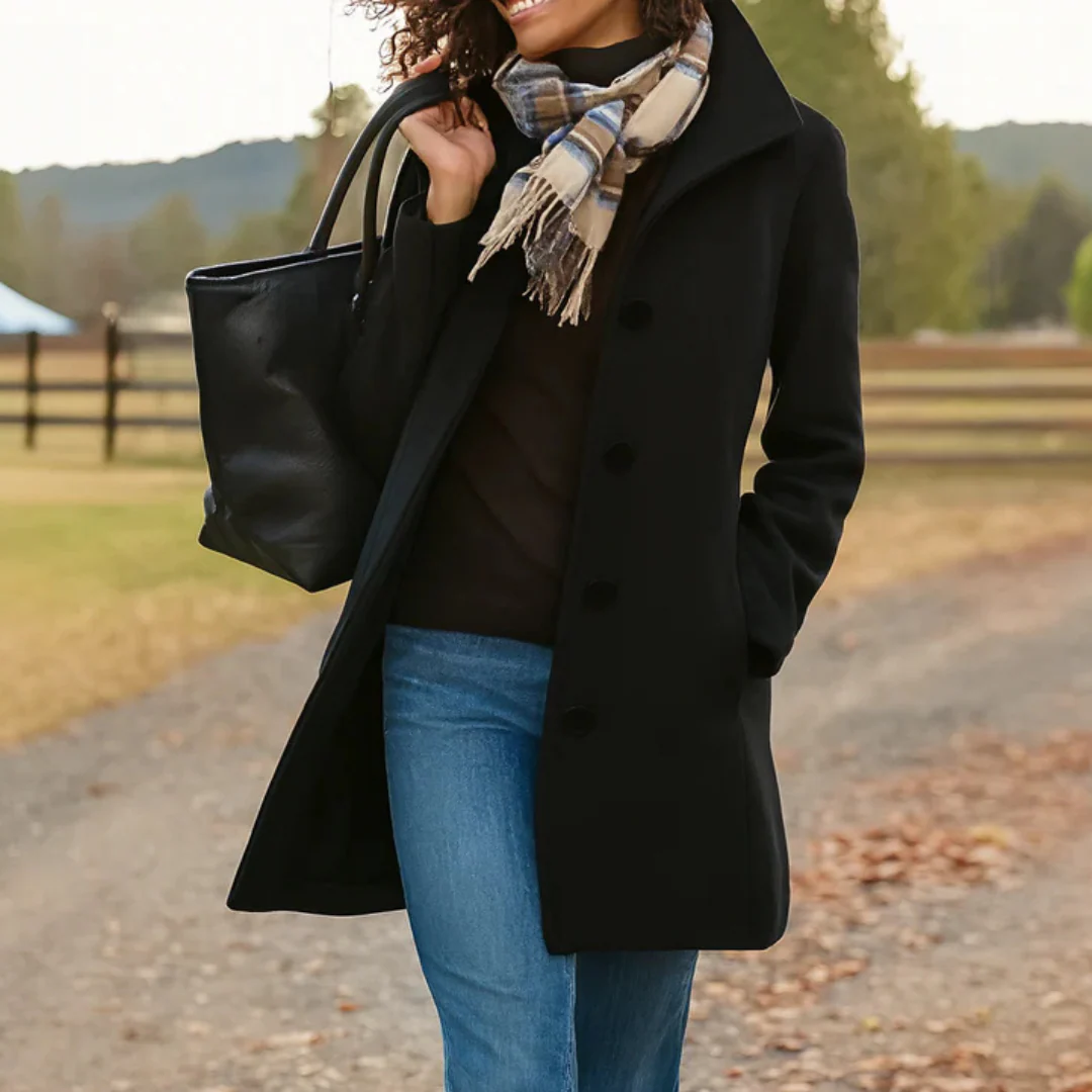 Vera™ - Klassischer Mid-Length Knopfmantel - Image 5