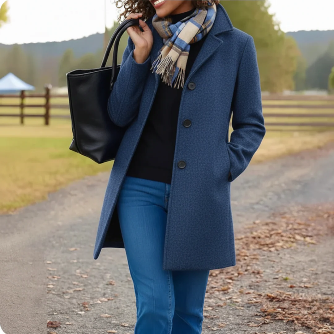 Vera™ - Klassischer Mid-Length Knopfmantel - Image 6