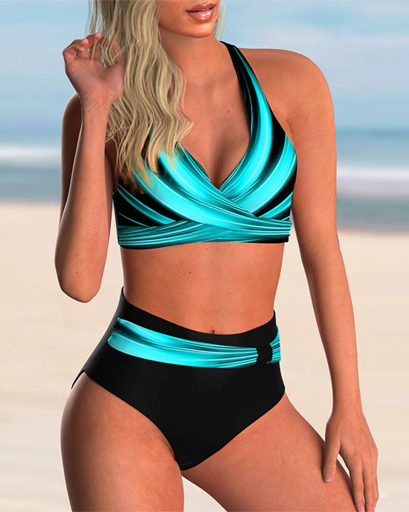 Victoria | Bikini-Set mit Kreuzdetail und Print - Image 2
