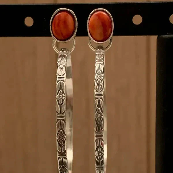 Vintage Onyx Boho Ohrringe - Image 2