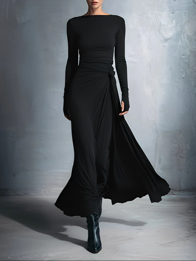 Vittoria ❘ Maxikleid mit seitlichem Knoten - Image 4