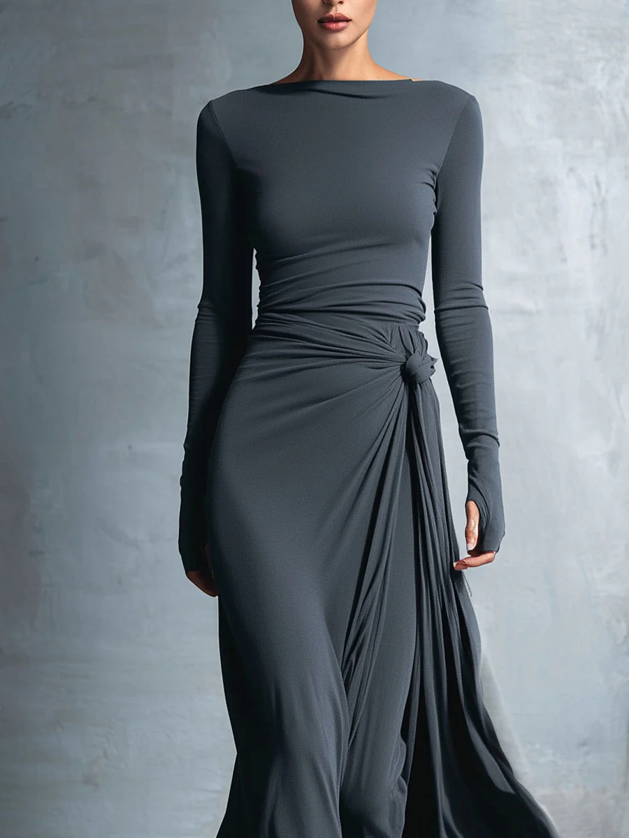 Vittoria ❘ Maxikleid mit seitlichem Knoten - Image 6