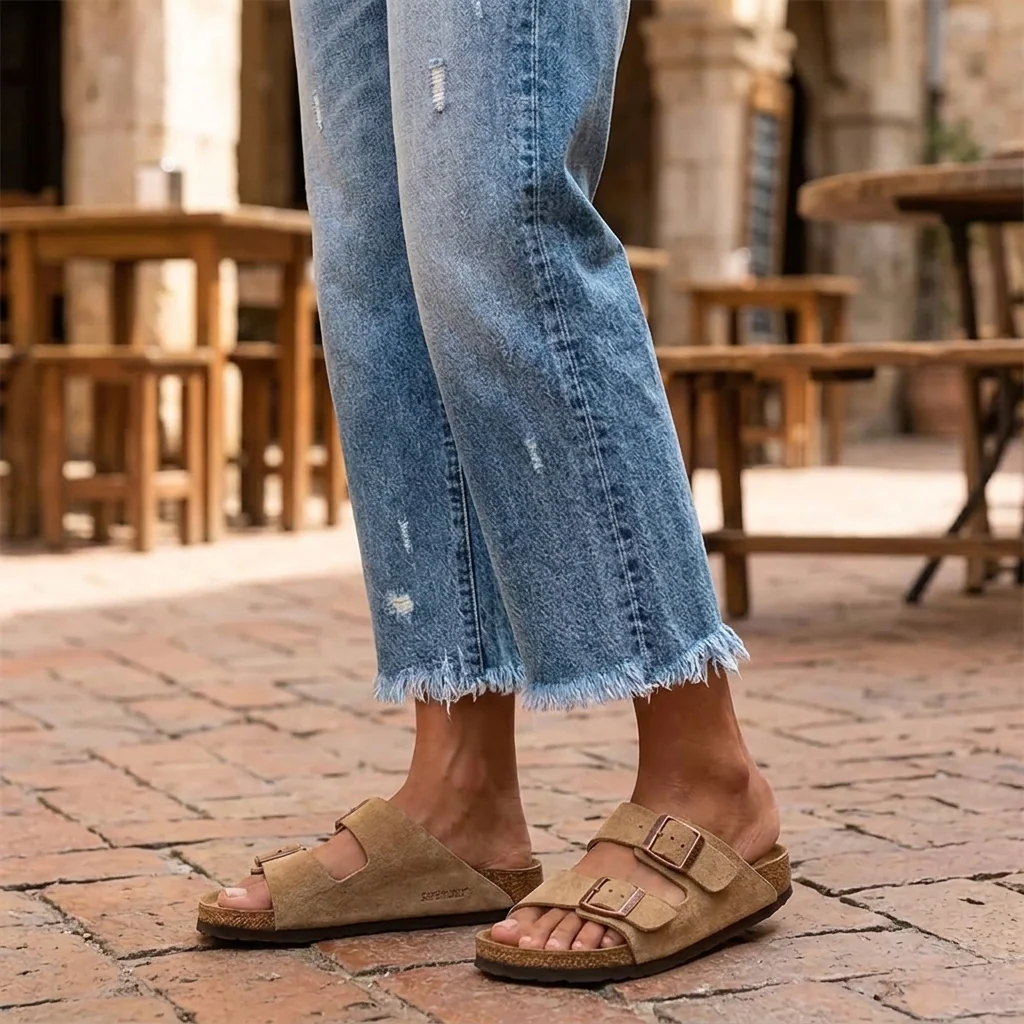 Vivara™ – Vintage-inspirierte, cropped Straight Leg Jeans mit Fransen - Image 6