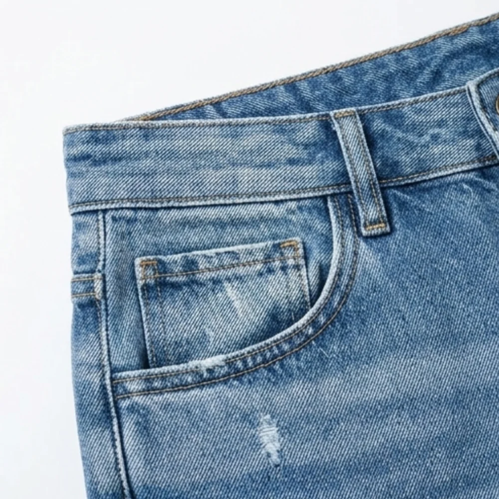 Vivara™ – Vintage-inspirierte, cropped Straight Leg Jeans mit Fransen - Image 7