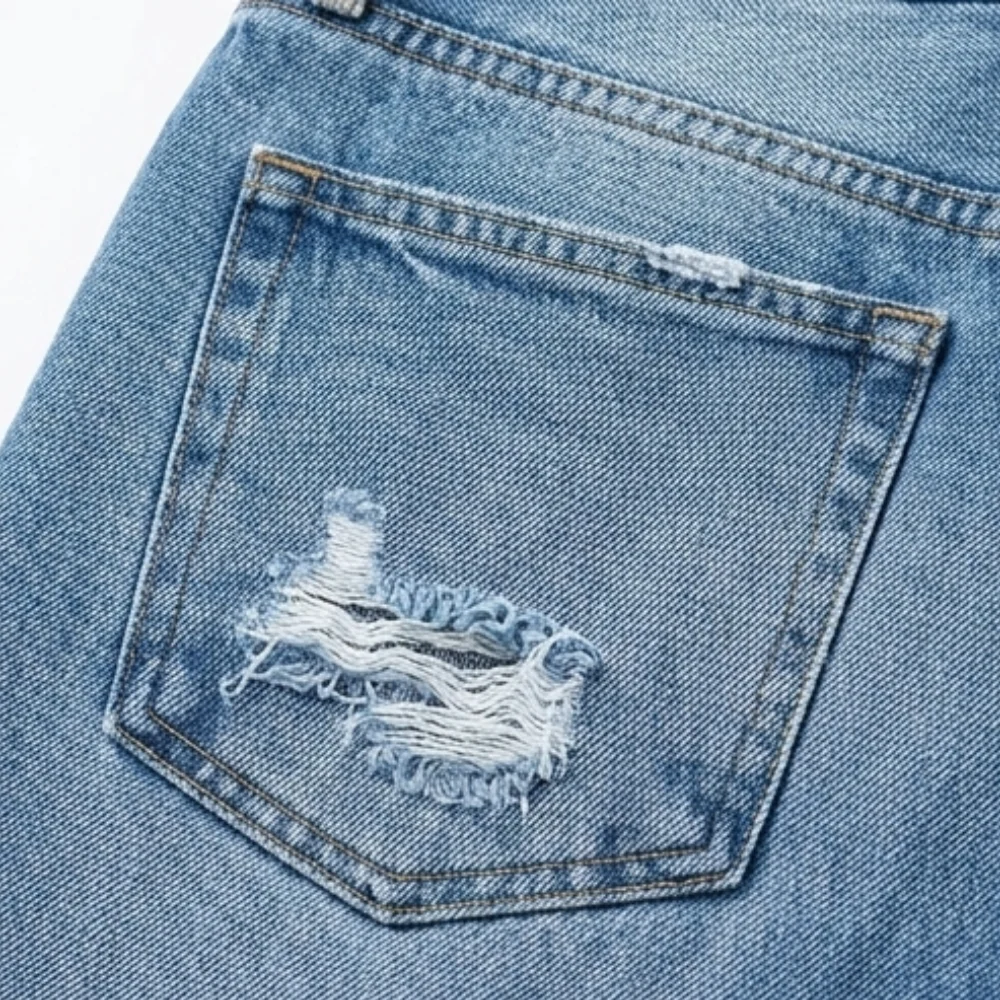 Vivara™ – Vintage-inspirierte, cropped Straight Leg Jeans mit Fransen - Image 9