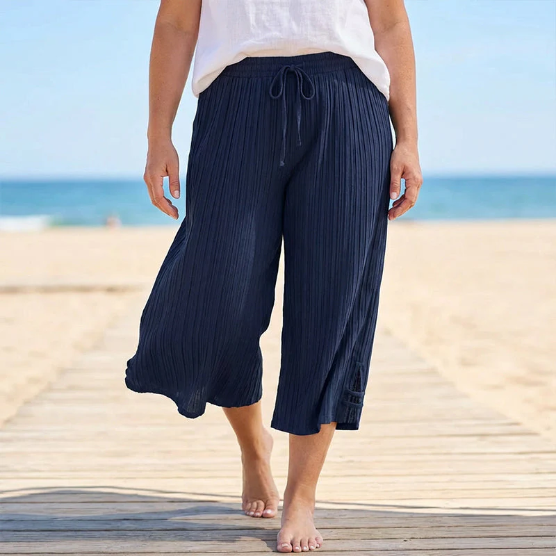 Weite Capri-Hosen für Damen mit praktischen Taschen - Image 6