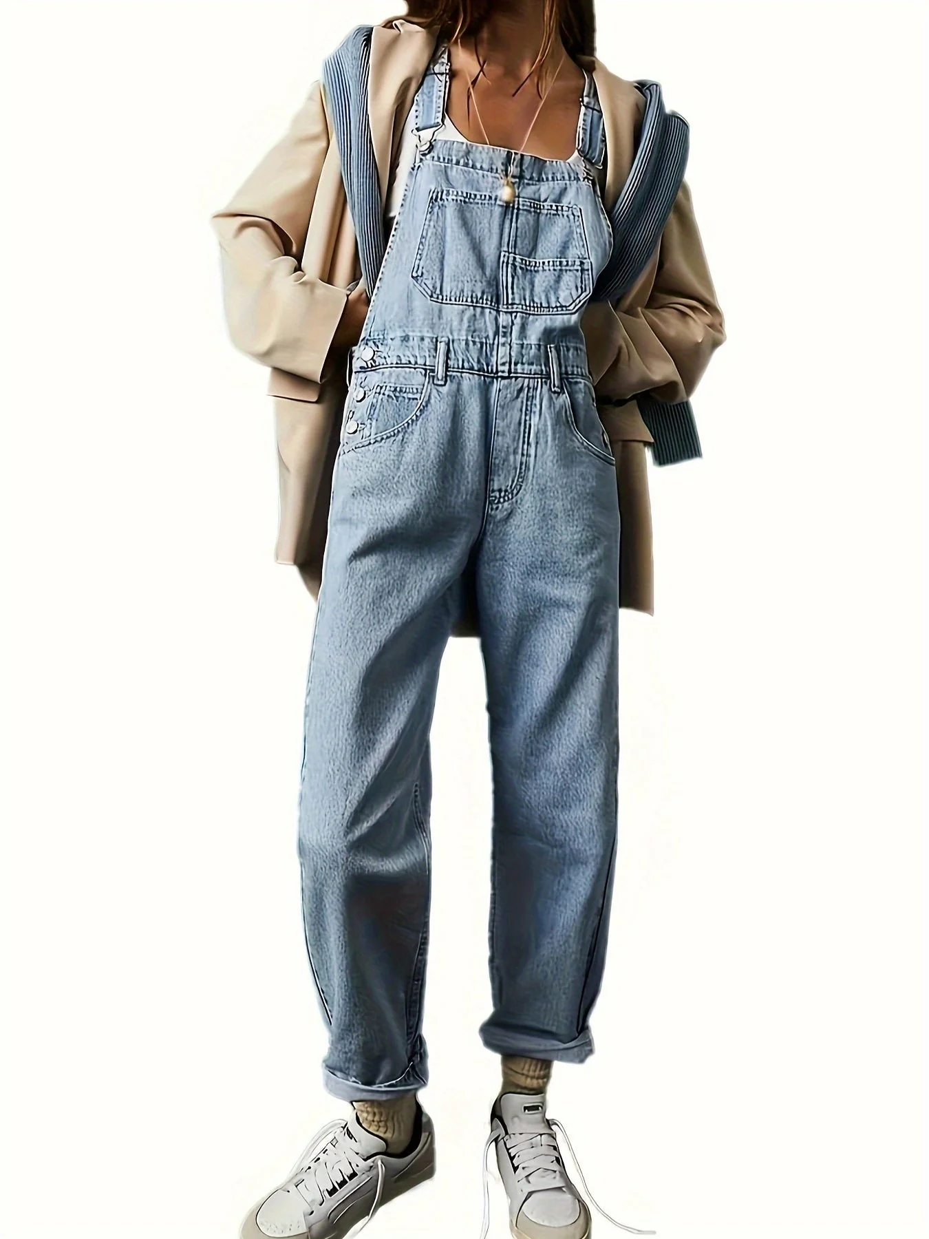 Wendy™ - Trendige Denim-Latzhose - Image 3