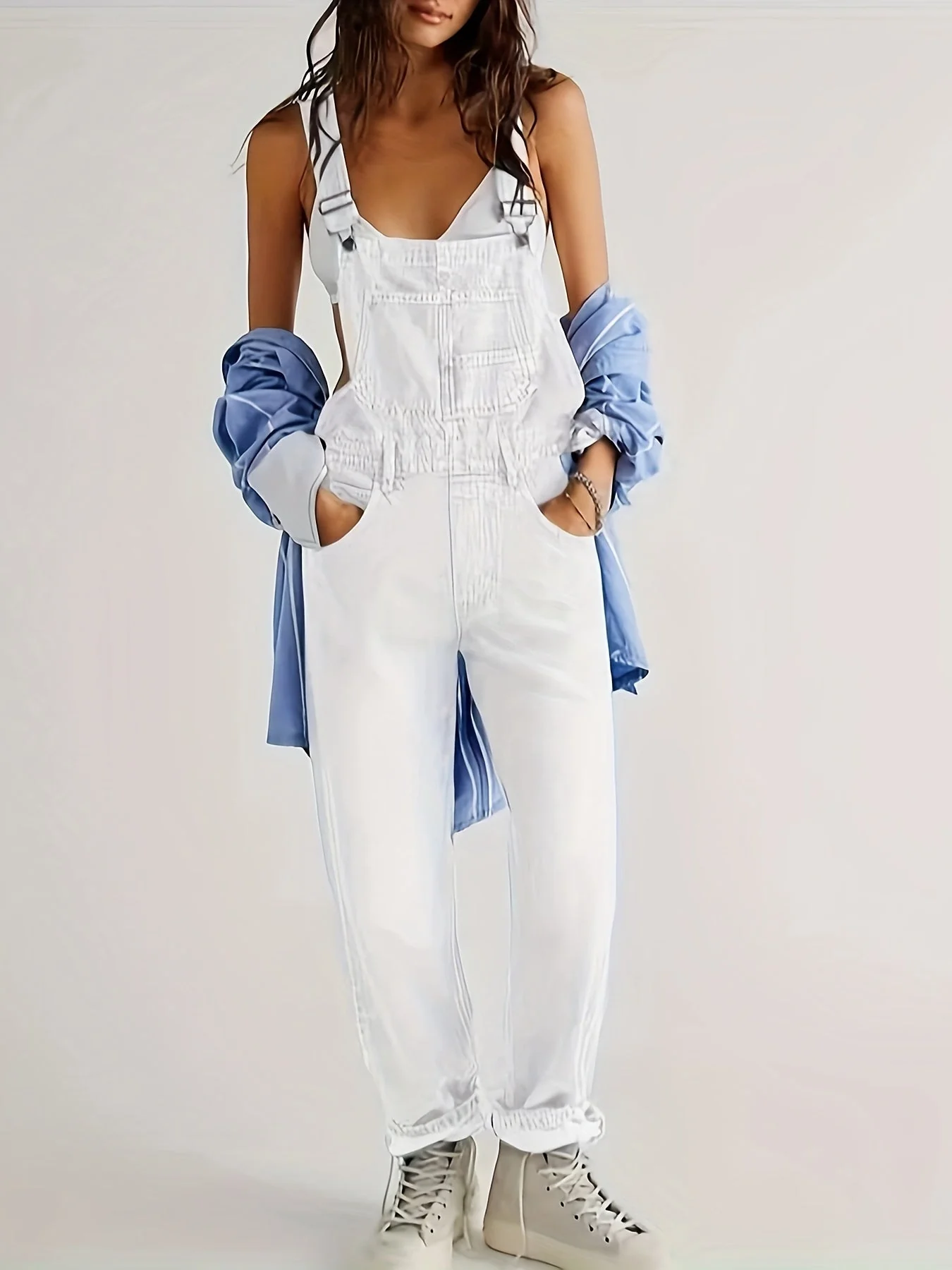 Wendy™ - Trendige Denim-Latzhose - Image 4
