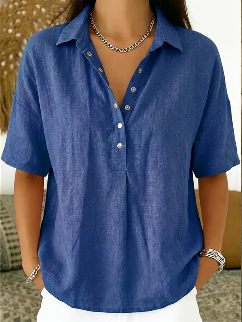 Willow | Bluse mit Kragen und Knopf - Image 2